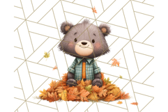 Cozy Autumn Animal Clipart, Fall Forest Critters PNG Product Image 2