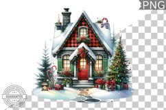 Christmas House Sublimation - Clipart PNG Design Product Image 1