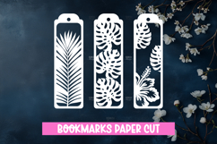 3 Floral Bookmarks Paper cut SVG Laser cut,Cricut,Silhouette Product Image 1