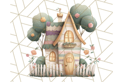 Whimsical Cottagecore Cottage PNG Clipart, Fairy House Png Product Image 2