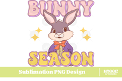 Easter Bunny Sublimation PNG Chick Farm Hip Hop Spring Joy Product Image 1