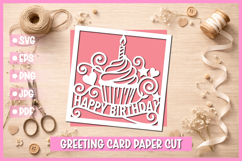 10 Happy Birthday Greeting card SVG,Paper cut SVG Birthday Product Image 4