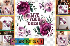 Playful PNG TSHIRT Magic, Flower Quote Product Image 1