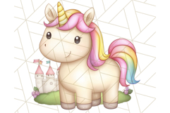 Fairy Tale Unicorn PNG Pastel Magic Clipart, Fantasy Rainbow Product Image 2