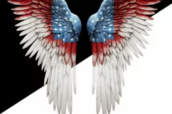 Patriotic Angel Wings PNG Sublimation Design | Independence Product Image 5