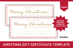 Editable Christmas Gift Certificate Canva Template - 3 Product Image 1