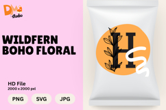 Wildfern Boho Floral Monogram Product Image 1