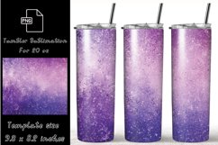 Christmas Glitter Tumbler Wrap, 20oz Skinny Sublimation Product Image 1