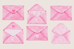 Pink envelopes clipart 6 items Product Image 2