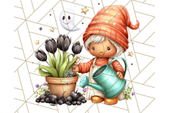 Spooky Gnome Village Clipart PNG Halloween Png Product Image 2