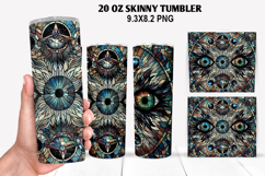 Skinny Tumbler 20oz Wrap Design,Halloween Tumbler PNG Design Product Image 1