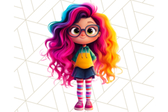 Cute Girl Clipart PNG, Playful Character Illustration Product Image 2