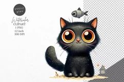 Cat Clipart, Funny kitten clipart, Cat clipart Product Image 1
