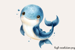 Pastel Cute Mermaid Watercolor Clipart PNG Product Image 1