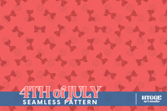American 4th of July Patriotic Coquette Bow Seamless Pattern Product Image 1