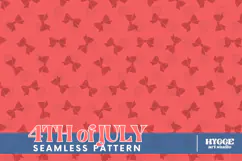 American 4th of July Patriotic Coquette Bow Seamless Pattern Product Image 1