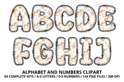 Lovely Baby Shower Alphabet &amp; Numbers Clipart PNG 300 DPI Product Image 2