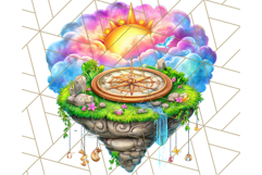 Bright Floating Island PNG Clipart for Fantasy Worlds &amp; Maps Product Image 2