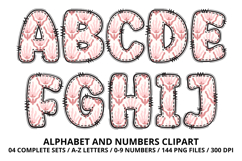 Romantic Coquette Alphabet PNG Letters &amp; Numbers 300DPI Product Image 2