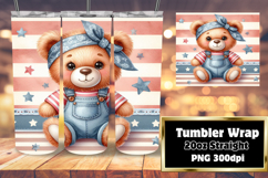 SOPHISTICATED 20oz Tumbler PNG , Teddy Bear Product Image 1