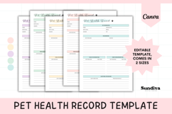 Pet Health Record Template 2 Product Image 1