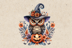 Watercolor Halloween Owls. PNG sublimation BUNDLE Product Image 11