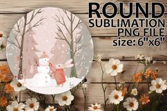 Whimsical Circle Design for Sublimation , Winter Product Image 1