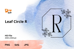 Leaf Circle Monogram - Elegant Botanical Letter JPG|PNG|SVG Product Image 1