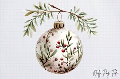 Watercolour Rustic Christmas Clipart PNG Product Image 1