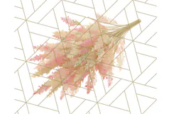 Fall Foliage Clipart PNG, Pink and Green Leaves Product Image 2
