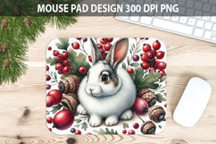 Bunny Mouse pad Sublimation - Thanksgiving Animal PNG Design Product Image 1