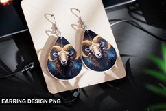 Stained Glass Aries Zodiac flowers Earring Design Product Image 1