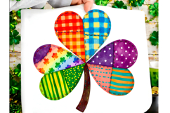 Patchwork St Patrick’s Day Shamrock Png Product Image 1