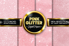 Pink Glitter Digital Papers - 04 variations Product Image 1