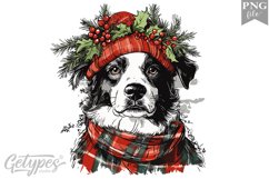 Christmas Dog Clipart Design - High Quality 300 Dpi Product Image 1
