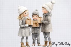 Silver Christmas Clipart Sublimation PNG Product Image 1