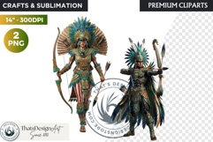 Aztec Deities Pantheon Cliparts | Ancient Mythology gods PNG Product Image 1