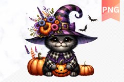 Halloween Cat Sublimation Clipart PNG Bundle Product Image 8