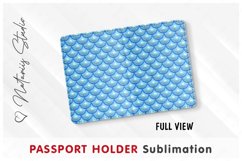 Inflated Puffy Mermaid Scales - Passport Holder sublimation. Product Image 2