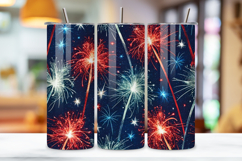 4th Of July Firecracker Seamless Tumbler Wrap - 3D Exploding Product Image 3