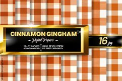 Cinnamon Gingham Digital Papers 16 Variations Product Image 1