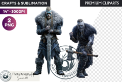 Viking Mythology Giants Clipart, Norse Jotuns gods Product Image 1