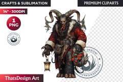 Krampus Christmas Clipart , Evil Santa Christmas clipart png Product Image 1