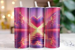 Hearts Valentine's Day Tumbler Wrap Sublimation Product Image 1