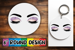 Bright Sublimation Car Coasters, Woman Eyes Product Image 1