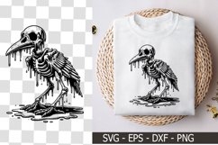 A Melting Bird Skeleton Character - Skeleton SVG Product Image 1