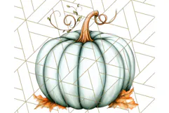 Fall Pumpkin Clipart PNG, Autumn Pumpkins, Jewel Tones Png Product Image 2