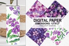 Verbena Flowers Seamless Pattern Digital paper Product Image 1