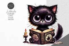 Halloween clipart, Cat clipart, Autumn clipart Product Image 1