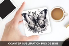 4Th Of July Butterfly - Coaster Sublimation Design Product Image 1